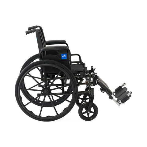 Medline K3 Guardian 18" Wide Wheelchair with Desk-Length Arms and Elevating Leg Rests #K3186N24E
