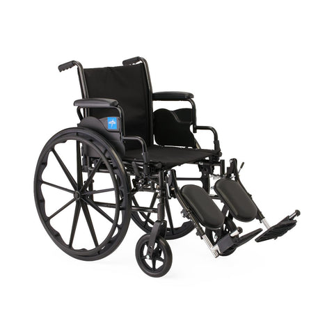 Medline K3 Guardian 18" Wide Wheelchair with Desk-Length Arms and Elevating Leg Rests #K3186N24E