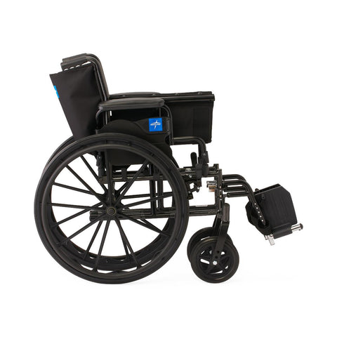 Medline K3 Guardian 18" Wide Wheelchair with Desk-Length Arms and Swing-Away Footrests #K3186N24S