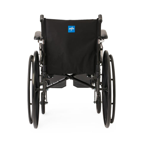 Medline K3 Guardian 18" Wide Wheelchair with Height-Adjustable Desk-Length Arms and Elevating Leg Rests #K3186N34E