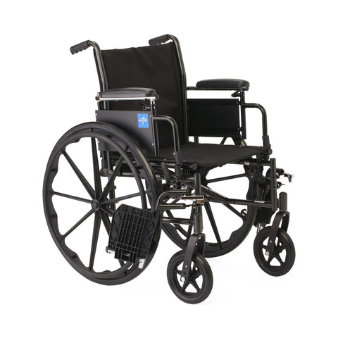 Medline K3 Guardian 18" Wide Wheelchair with Height-Adjustable Desk-Length Arms and Swing-Away Footrests #K3186N34S