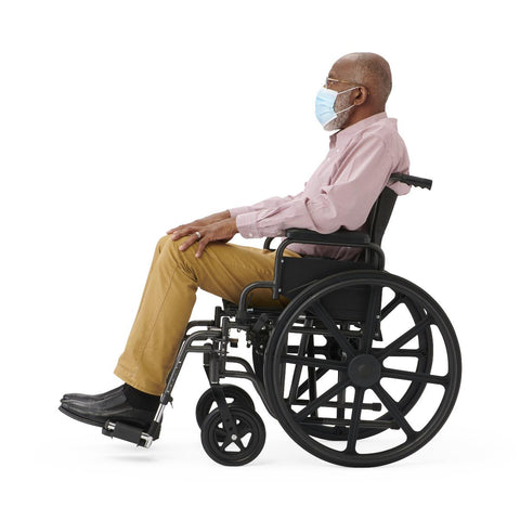 Medline K3 Guardian 20" Wide Wheelchair with Desk-Length Arms and Swing-Away Footrests #K3206N24S