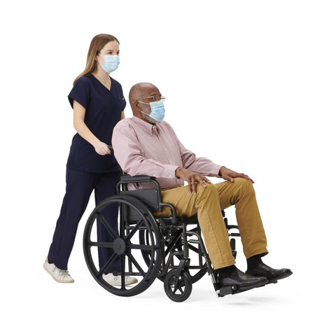 Medline K3 Guardian 20" Wide Wheelchair with Desk-Length Arms and Swing-Away Footrests #K3206N24S