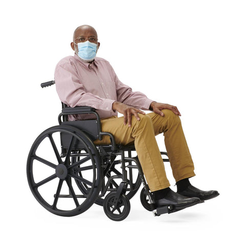 Medline K3 Guardian 20" Wide Wheelchair with Desk-Length Arms and Swing-Away Footrests #K3206N24S