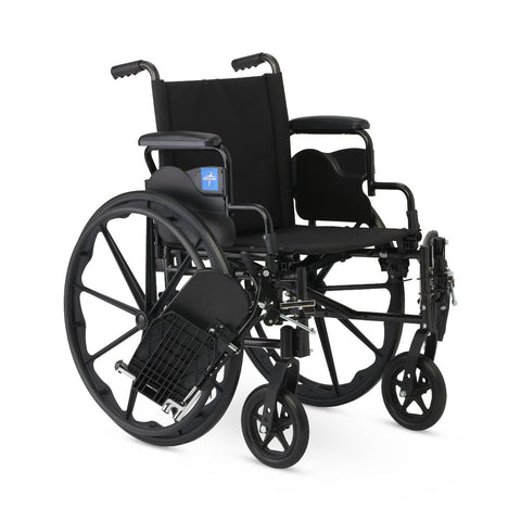 Medline Guardian K4 18" Wide Wheelchair with Desk-Length Arms and Elevating Footrests #K4186N24E