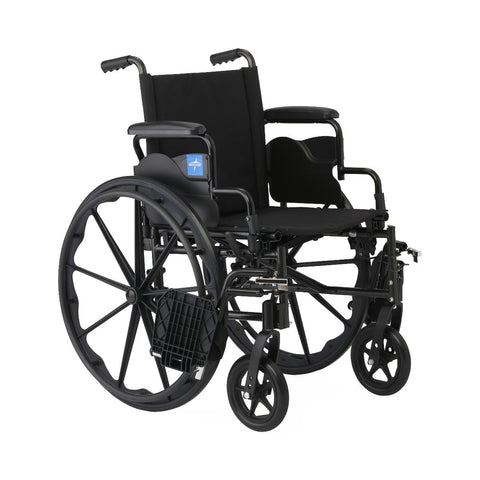 Medline Guardian K4 18" Wide Wheelchair with Desk-Length Arms and Swing-Away Footrests #K4186N24S
