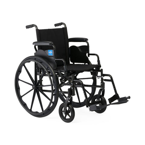 Medline Guardian K4 16" Wide Wheelchair with Desk-Length Arms and Swing-Away Footrests #K4166N24S