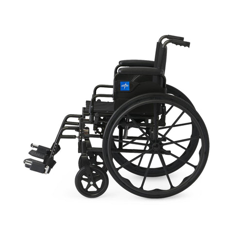 Medline Guardian K4 18" Wide Wheelchair with Desk-Length Arms and Swing-Away Footrests #K4186N24S