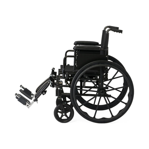 Medline Guardian Guardian K4 18" Wide Wheelchair with Height-Adjustable Desk-Length Arms and Elevating Footrests #K4186N34E