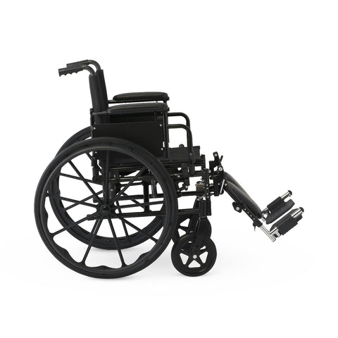 Medline Guardian Guardian K4 18" Wide Wheelchair with Height-Adjustable Desk-Length Arms and Elevating Footrests #K4186N34E