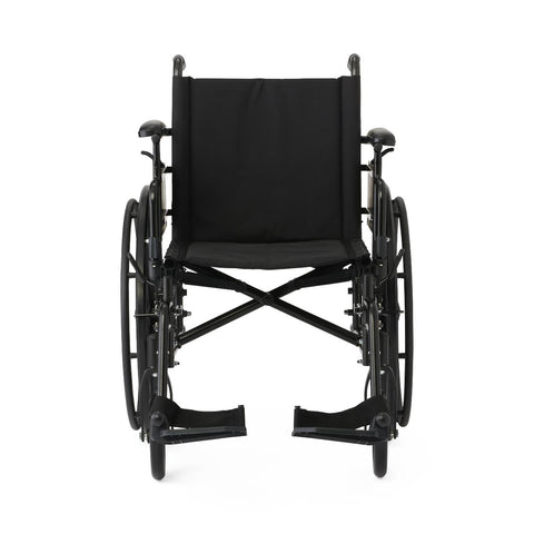 Medline Guardian K4 18" Wide Wheelchair with Height-Adjustable Desk-Length Arms and Swing-Away Footrests #K4186N34S