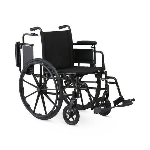 Medline Guardian K4 18" Wide Wheelchair with Height-Adjustable Desk-Length Arms and Swing-Away Footrests #K4186N34S