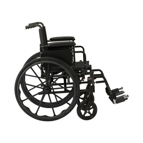 Medline Guardian K4 18" Wide Wheelchair with Height-Adjustable Desk-Length Arms and Swing-Away Footrests #K4186N34S
