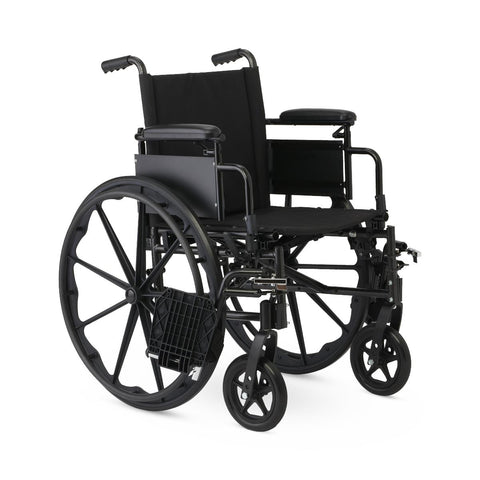 Medline Guardian K4 18" Wide Wheelchair with Height-Adjustable Desk-Length Arms and Swing-Away Footrests #K4186N34S