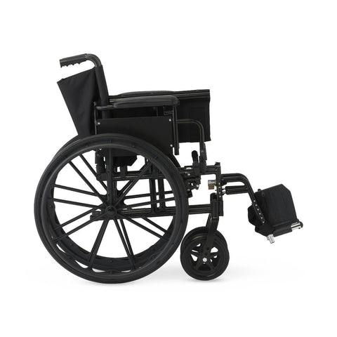 Medline Guardian K4 18" Wide Wheelchair with Height-Adjustable Desk-Length Arms and Swing-Away Footrests #K4186N34S