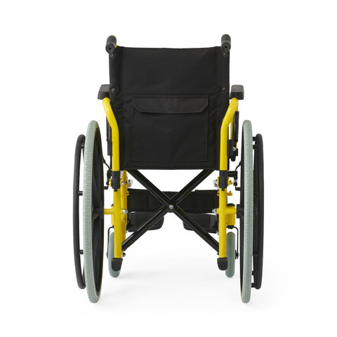 Medline Kidz Guardian Pediatric Wheelchair with Nylon Upholstery and Swing-Away Footrests, Yellow, 14"W #KPD4N22S