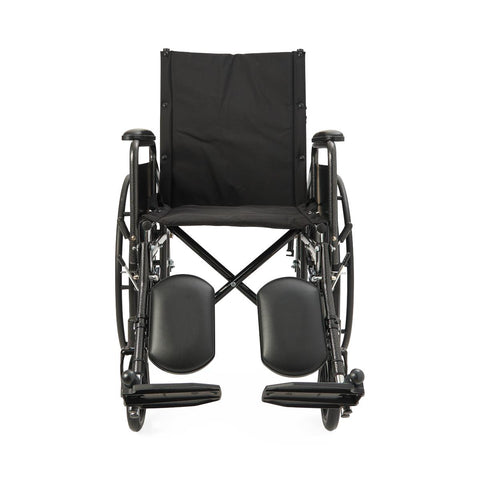 Medline Guardian Reclining Wheelchair with Full-Length Arms, Nylon, 18" Wide #KR188N11E