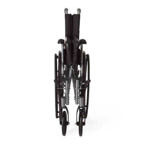 Medline K4 Basic Lightweight Wheelchair with Flip-Back Desk-Length Arms and Swing-Away Footrests, 300 lb. Weight Capacity, 18" Width  #MDS806500E18