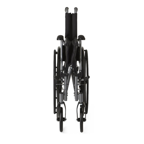 Medline K4 Basic Lightweight Wheelchair with Desk-Length Arms and Elevating Leg Rests, 300 lb. Weight Capacity, 16" Width #MDS806550NE