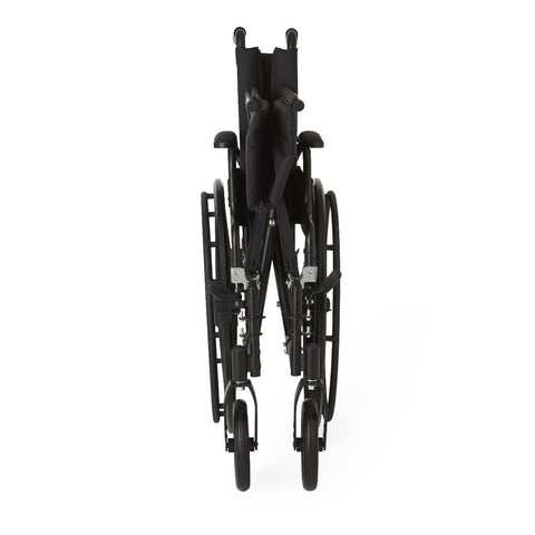 Medline Excel K4 Extra-Wide Lightweight Wheelchair with Removable Desk-Length Arms and Elevating Leg Rests, 350 lb. Weight Capacity, 22" Width #MDS806575