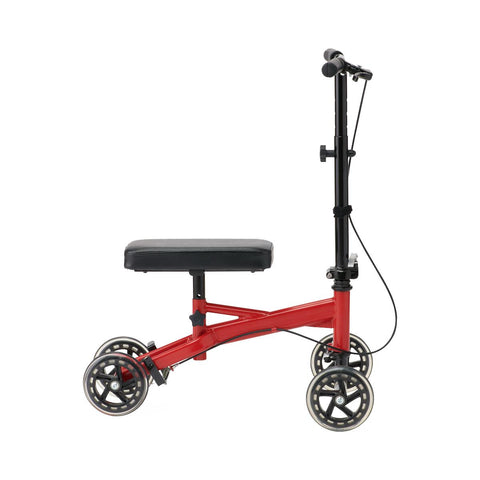 Medline Economy Standard Knee Walker Jr. with 6" Wheels, Red