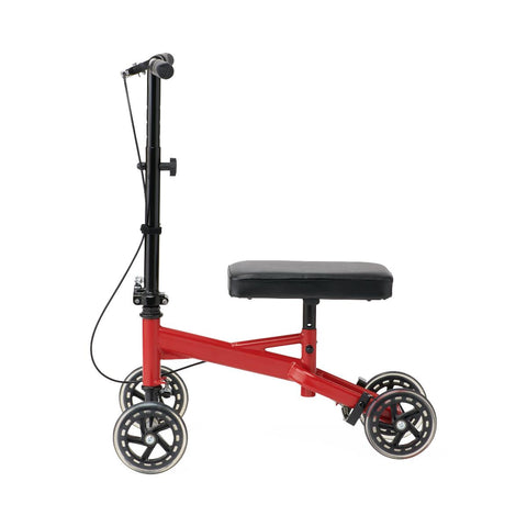 Medline Economy Standard Knee Walker Jr. with 6" Wheels, Red