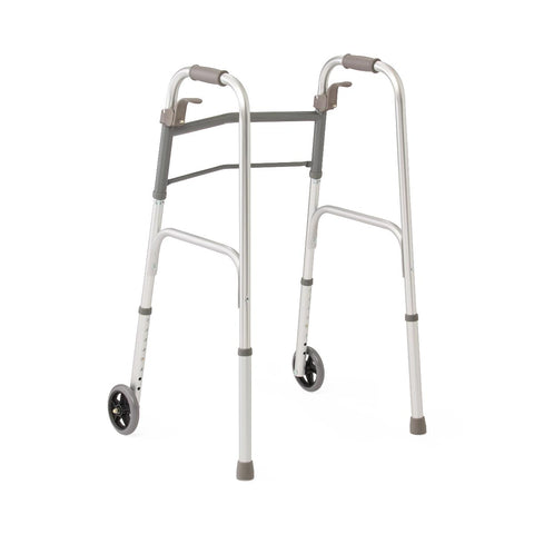 Medline Adult Folding Paddle Walker, 5" Wheels, 4 EA/CS #MDS86410P5