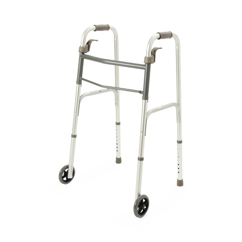 Medline Adult Folding Paddle Walker, 5" Wheels, 1 EACH #MDS86410P5H1