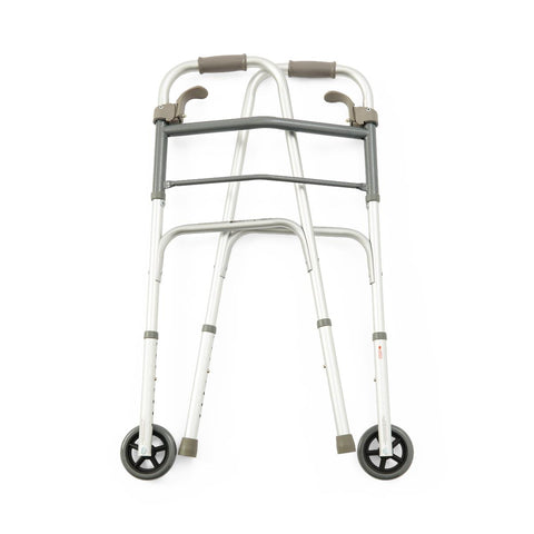 Medline Adult Folding Paddle Walker, 5" Wheels, 1 EACH #MDS86410P5H1