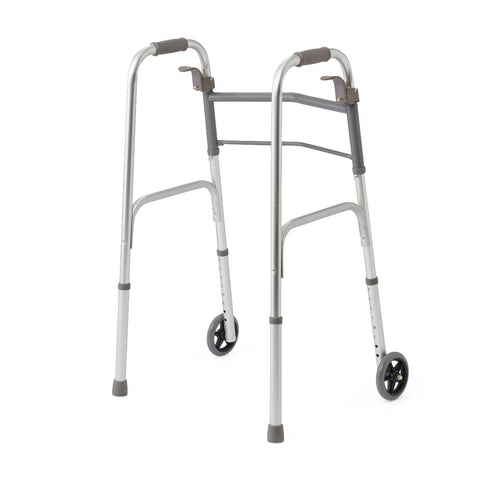 Medline Adult Folding Paddle Walker, 5" Wheels, 4 EA/CS #MDS86410P5