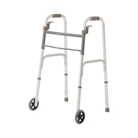 Medline Adult Folding Paddle Walker, 5" Wheels, 4 EA/CS #MDS86410P5
