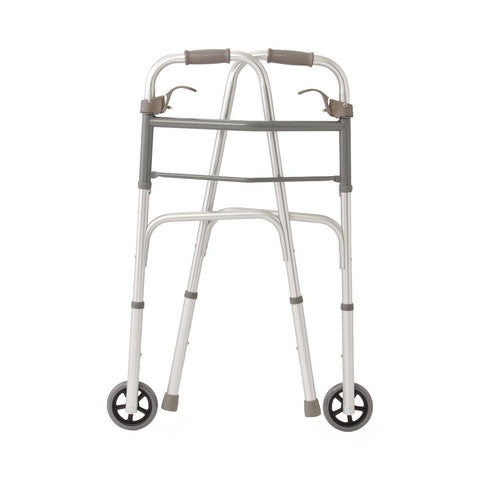 Medline Adult Folding Paddle Walker, 5" Wheels, 4 EA/CS #MDS86410P5