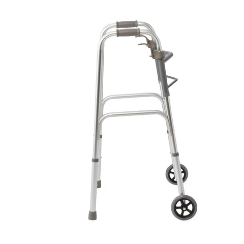 Medline Adult Folding Paddle Walker, 5" Wheels, 4 EA/CS #MDS86410P5