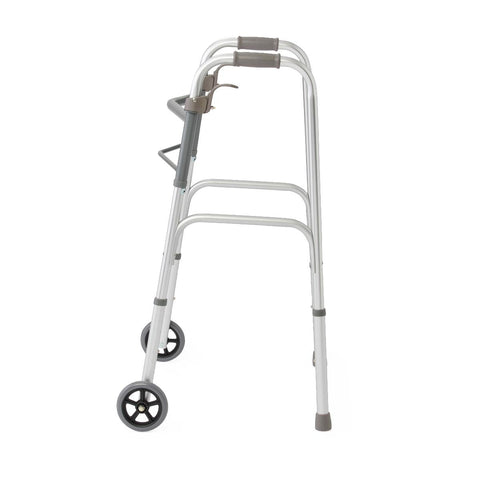 Medline Adult Folding Paddle Walker, 5" Wheels, 4 EA/CS #MDS86410P5