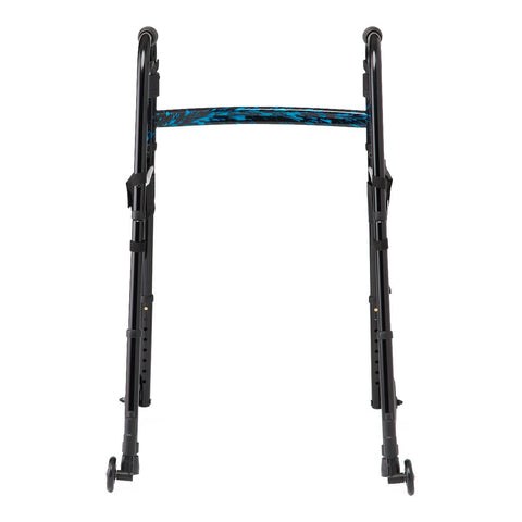 Medline Folding Trigger Walker with 5" Wheels, 1 EA #MDS86410TRIG