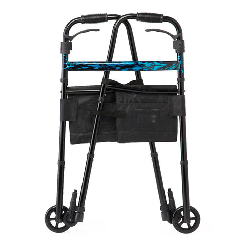 Medline Folding Trigger Walker with 5" Wheels, 1 EA #MDS86410TRIG