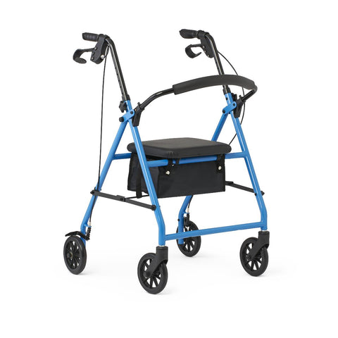 Medline Basic Steel Rollator with 6" Wheels, 1 EA