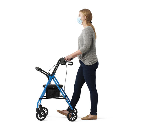Medline Basic Steel Rollator with 6" Wheels, 1 EA
