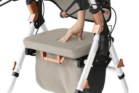 Medline Empower Rollator with Microban-Treated Touch Points and Seat, 1 EA