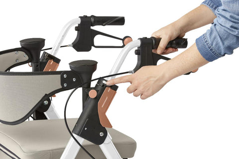 Medline Empower Rollator with Microban-Treated Touch Points and Seat, 1 EA