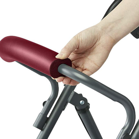 Medline Steel Rollator with 6" Wheels and Microban-Treated Touch Points and Seat, Knockdown, 1 EA