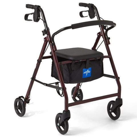 Medline Basic Steel Rollator with 6" Wheels, 1 EA