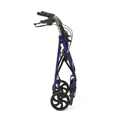 Medline Steel Rollator with 8" Wheels and Basket, Blue, Knockdown, 1 EA #MDS86860EBS8
