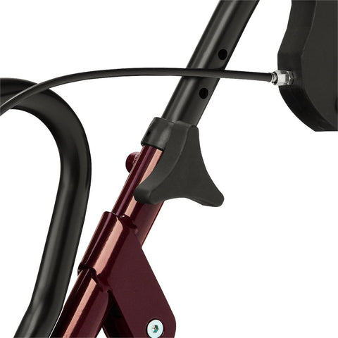 Medline Heavy-Duty Steel Bariatric Rollator with Premium 8" Wheels, Burgundy, 1 EA #MDS868XWR