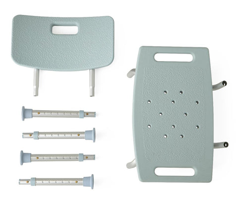 Medline Knockdown Shower Chair with Back, Microban Treated, 300 lb. Weight Capacity, #MDS89745KDMBH