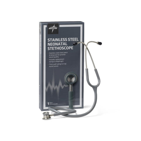 Medline Elite Stainless Steel Neonatal Stethoscopes