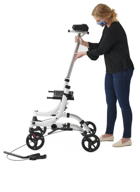 Medline Upright Aluminum Rollator, White, 1 EA #RLU-500A-8RW