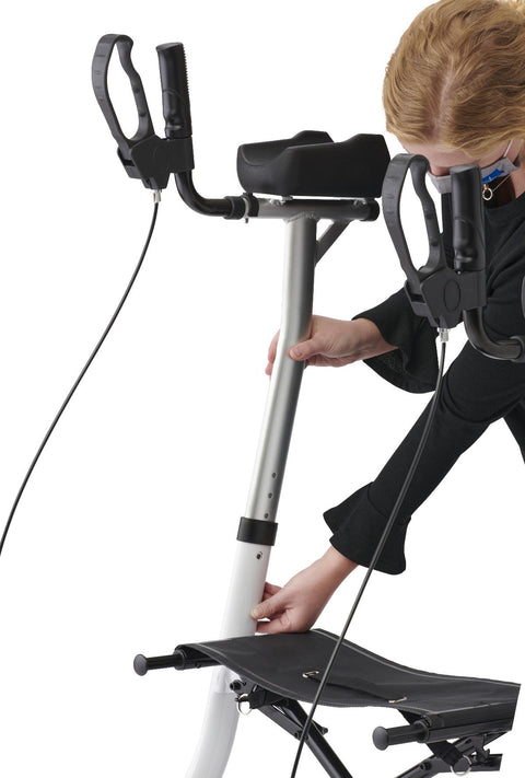 Medline Upright Aluminum Rollator, White, 1 EA #RLU-500A-8RW