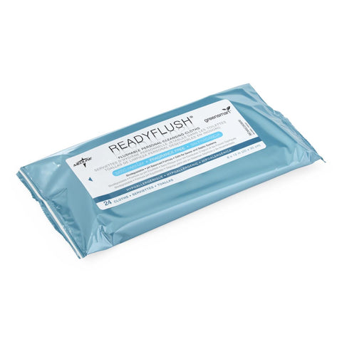Medline ReadyFlush Flushable Wet Wipes, 8"x 10", 24/Pack