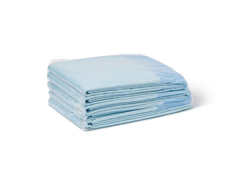 Medline Fluff and Polymer Underpad, Heavy Absorbency, 20.5" x 36", Blue, Quilted Breathable #MSC282110